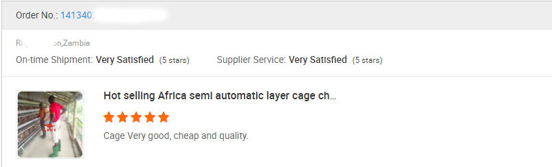 feedback of a type layer battery poultry chicken cages from livi machinery